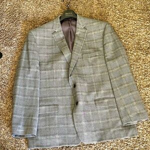 Gray Plaid Sports Blazer